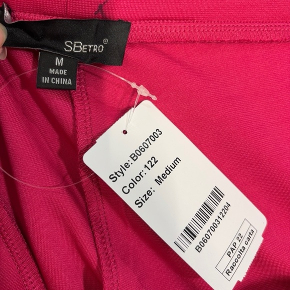 Suzanne Betro SBetro Fuscia Hot Pink Pull On Pants M Flare Wide Leg - Picture 3 of 6